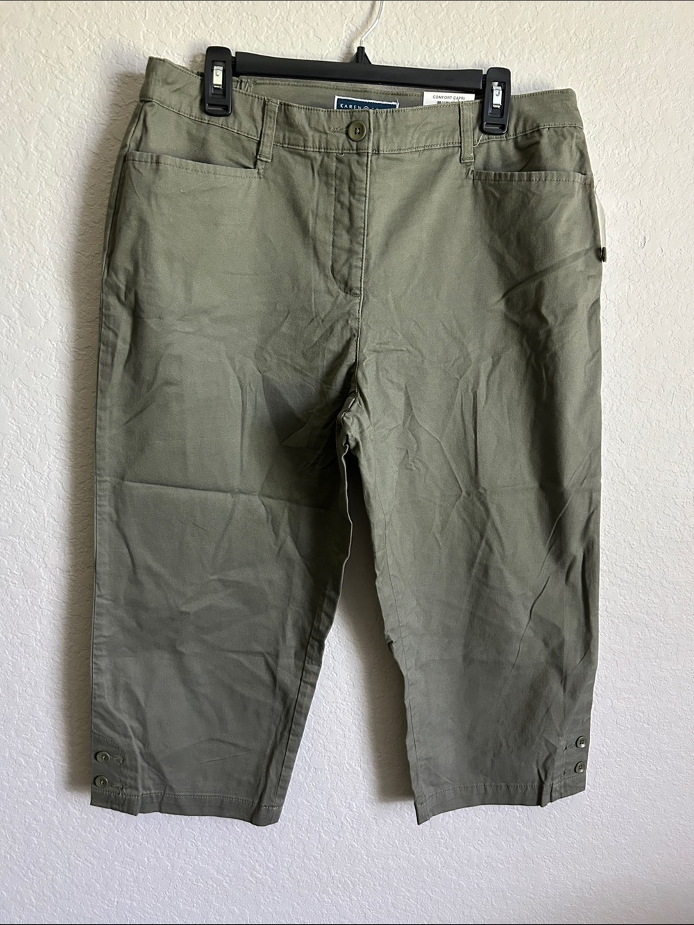 Kendra Scott Olive Green Cropped Capris